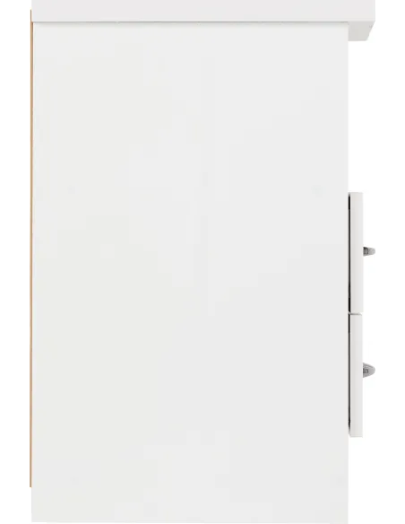 Nevada 2 Drawer Bedside Locker - White G | Murphy Furniture