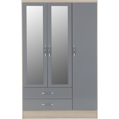 Nevada 3 Door 2 Drawer Wardrobe - Grey G | Murphy Furniture