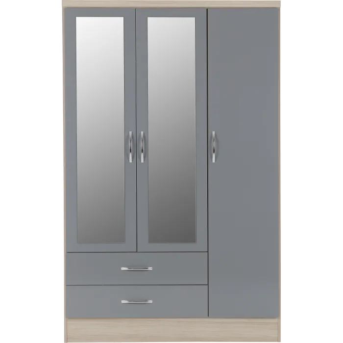 Nevada 3 Door 2 Drawer Wardrobe - Grey G | Murphy Furniture