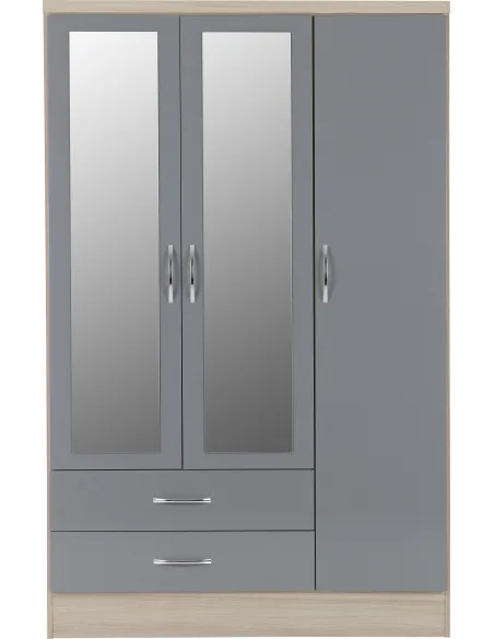 Nevada 3 Door 2 Drawer Wardrobe - Grey G | Murphy Furniture
