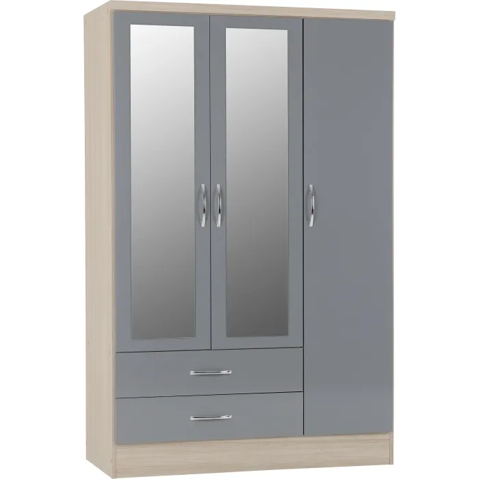 Nevada 3 Door 2 Drawer Wardrobe - Grey G | Murphy Furniture