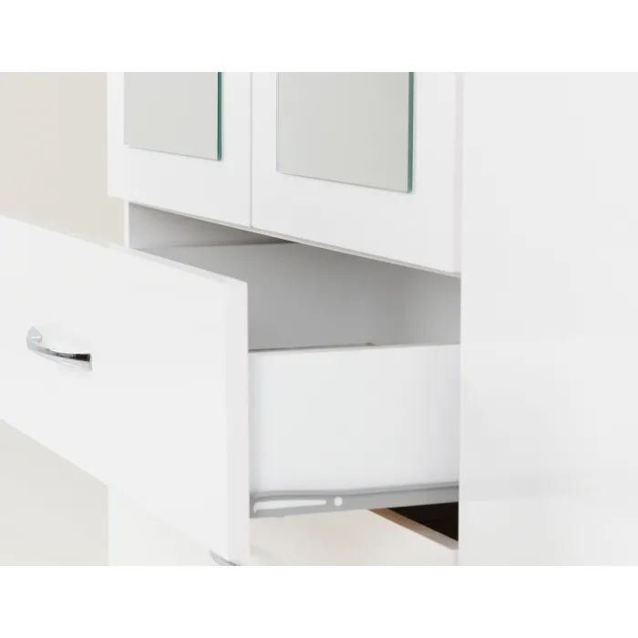 Nevada 3 Door 2 Drawer Wardrobe - White | Murphy Furniture