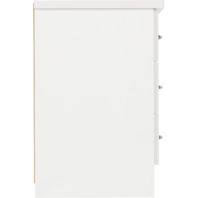 Nevada 3 Drawer Bedside Locker - White G | Murphy Furniture