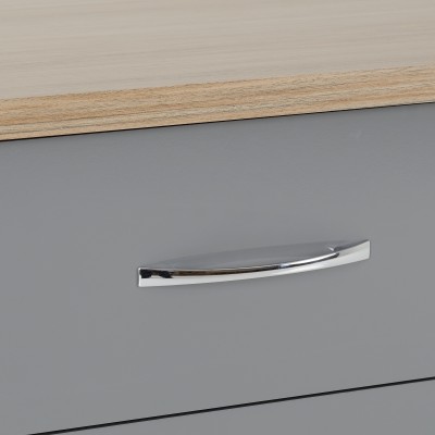 Nevada 3 Drawer Chest - Grey Gloss/Light | Murphy Furniture