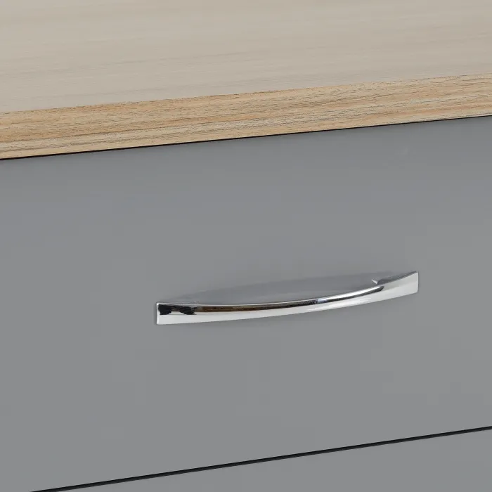 Nevada 3 Drawer Chest - Grey Gloss/Light | Murphy Furniture