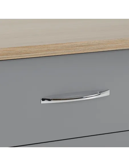 Nevada 3 Drawer Chest - Grey Gloss/Light | Murphy Furniture