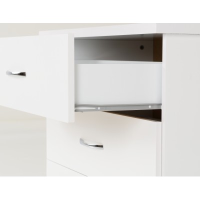 Nevada 3 Drawer Chest - White Gloss | Murphy Furniture