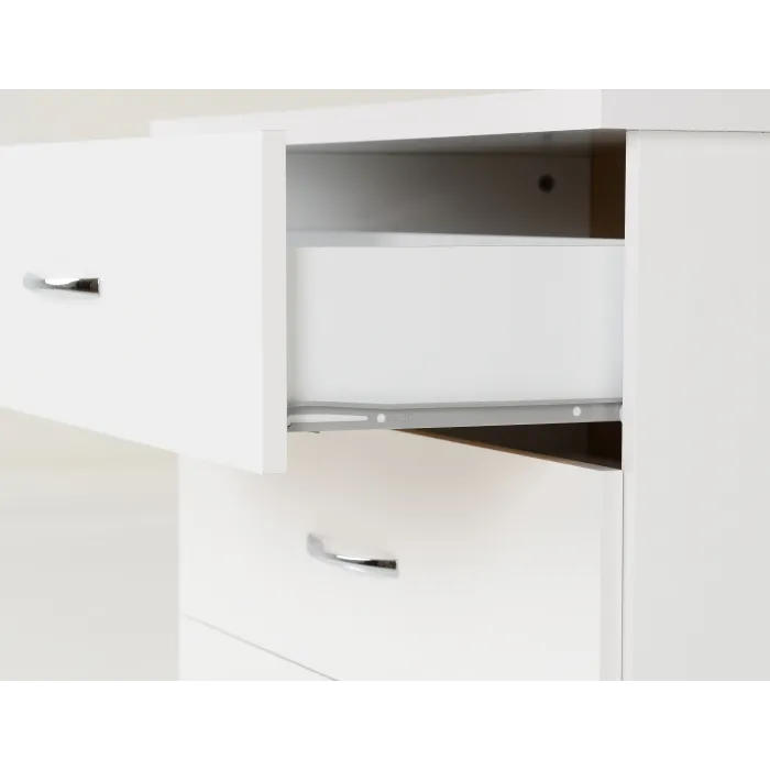 Nevada 3 Drawer Chest - White Gloss | Murphy Furniture
