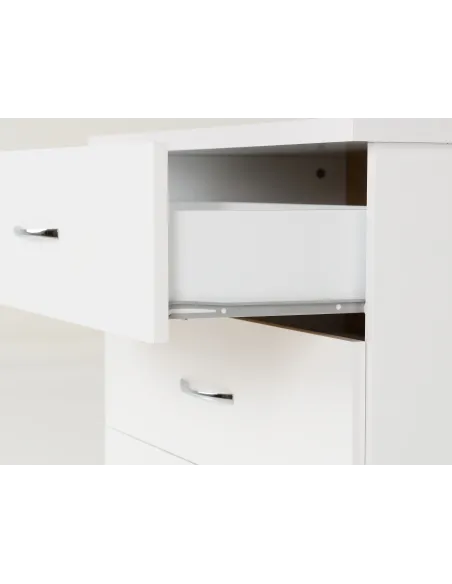 Nevada 3 Drawer Chest - White Gloss | Murphy Furniture