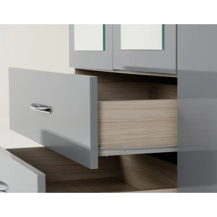 Nevada 4 Door 2 Drawer Wardrobe - Grey G | Murphy Furniture