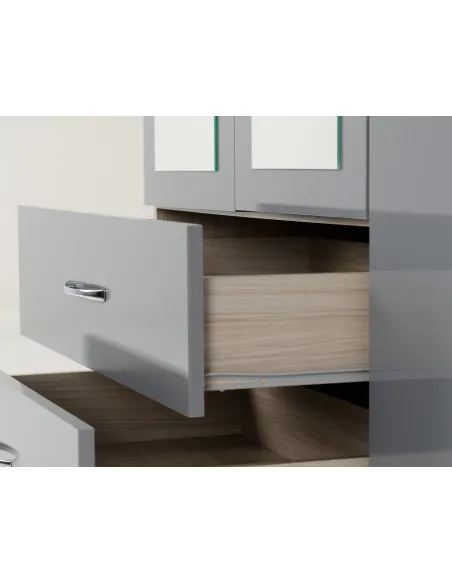 Nevada 4 Door 2 Drawer Wardrobe - Grey G | Murphy Furniture