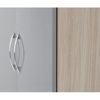 Nevada 4 Door 2 Drawer Wardrobe - Grey G | Murphy Furniture