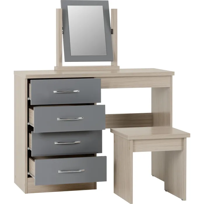 Nevada Dressing Table Set - Grey Gloss/L | Murphy Furniture