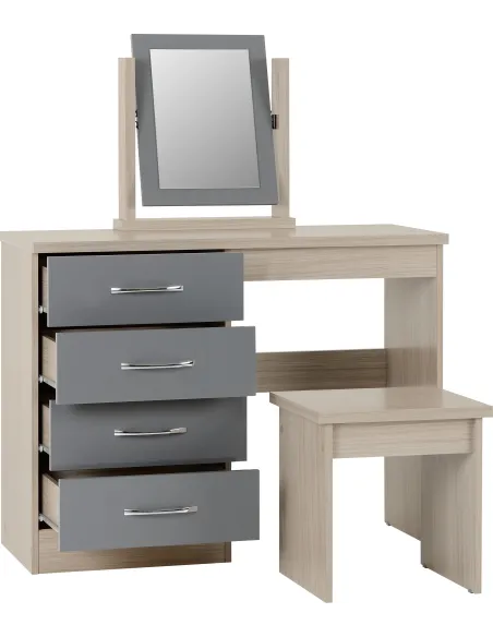 Nevada Dressing Table Set - Grey Gloss/L | Murphy Furniture