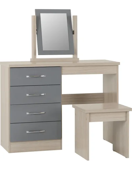 Nevada Dressing Table Set - Grey Gloss/L | Murphy Furniture