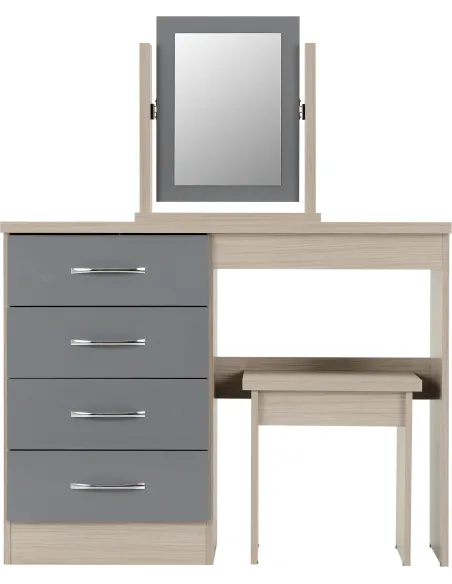 Nevada Dressing Table Set - Grey Gloss/L | Murphy Furniture