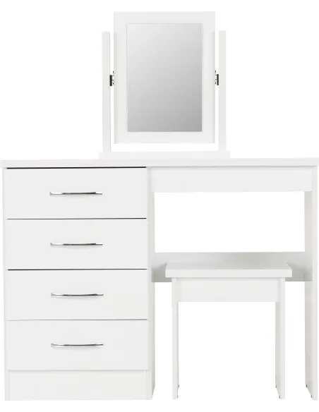 Nevada Dressing Table Set - White Gloss | Murphy Furniture
