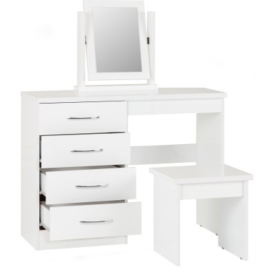 Nevada Dressing Table Set - White Gloss | Murphy Furniture