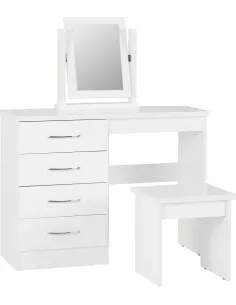 Nevada Dressing Table Set - White Gloss | Murphy Furniture 2