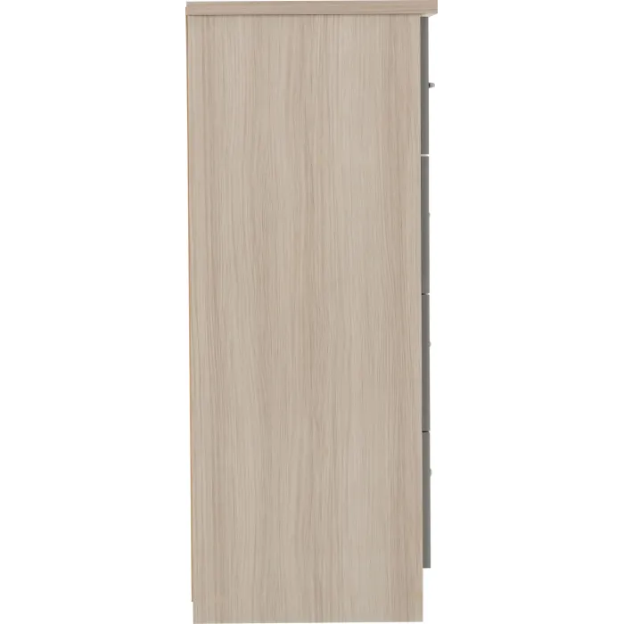 Nevada 5 Drawer Low Wardrobe - Grey Glos | Murphy Furniture