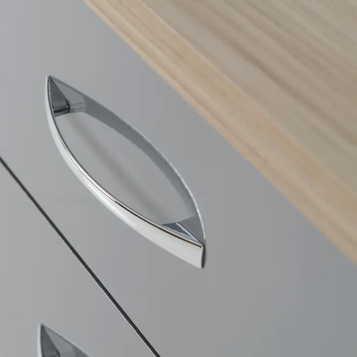 Nevada 5 Drawer Narrow Chest - Grey Glos | Murphy Furniture
