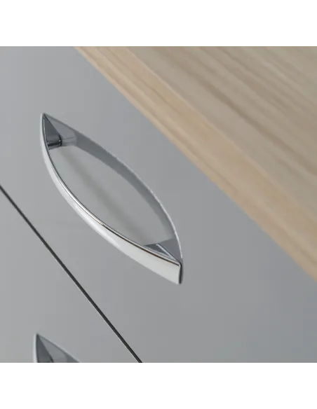 Nevada 5 Drawer Narrow Chest - Grey Glos | Murphy Furniture