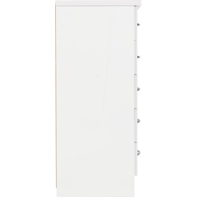 Nevada 5 Drawer Narrow Chest - White Glo | Murphy Furniture