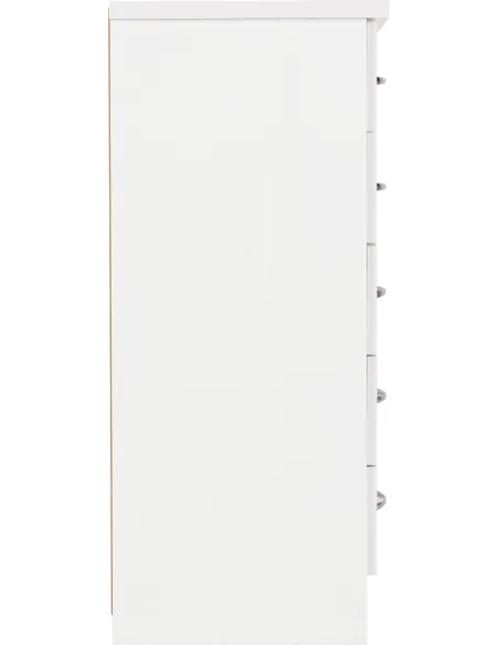 Nevada 5 Drawer Narrow Chest - White Glo | Murphy Furniture