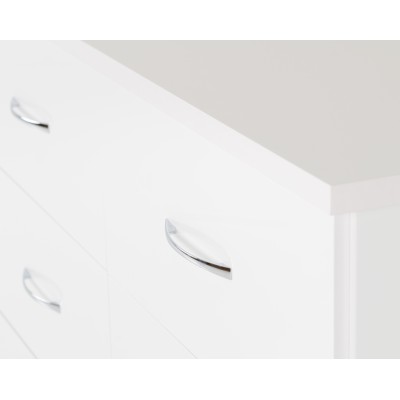 Nevada 6 Drawer Chest - White Gloss | Murphy Furniture