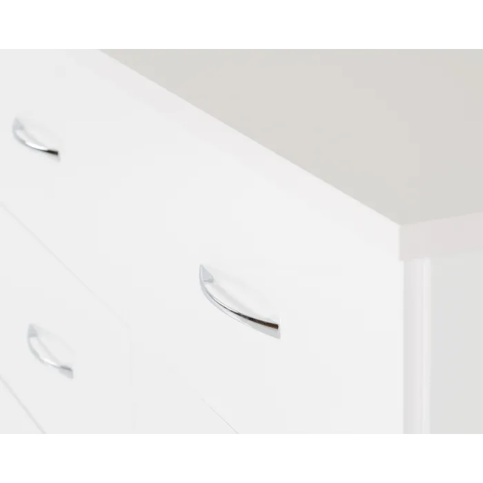 Nevada 6 Drawer Chest - White Gloss | Murphy Furniture