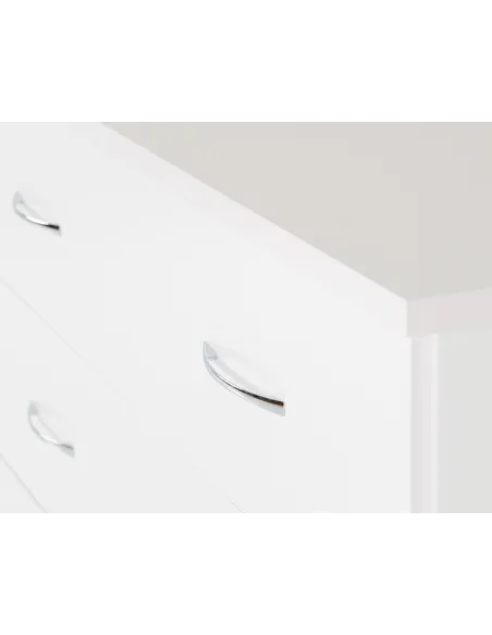 Nevada 6 Drawer Chest - White Gloss | Murphy Furniture