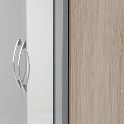 Nevada Mirrored 2 Door Wardrobe - Grey G | Murphy Furniture