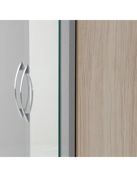 Nevada Mirrored 2 Door Wardrobe - Grey G | Murphy Furniture