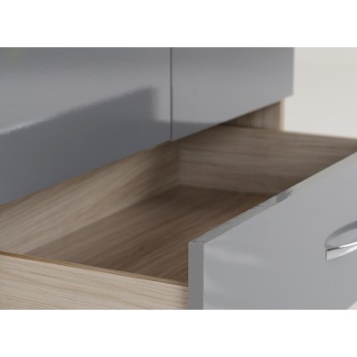 Nevada Mirrored 2 Door Wardrobe - Grey G | Murphy Furniture