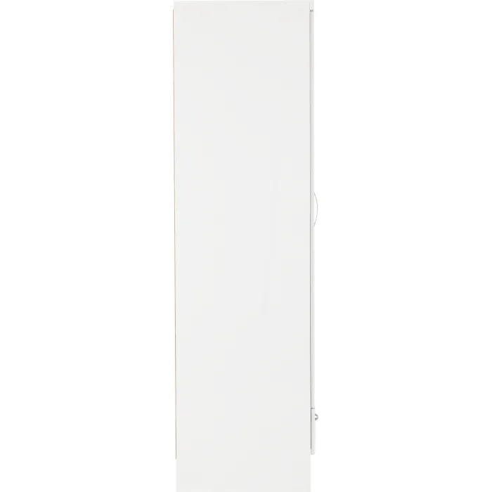 Nevada Mirrored 2 Door Wardrobe - White | Murphy Furniture