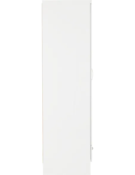 Nevada Mirrored 2 Door Wardrobe - White | Murphy Furniture