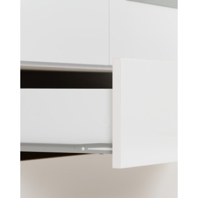 Nevada Mirrored 2 Door Wardrobe - White | Murphy Furniture