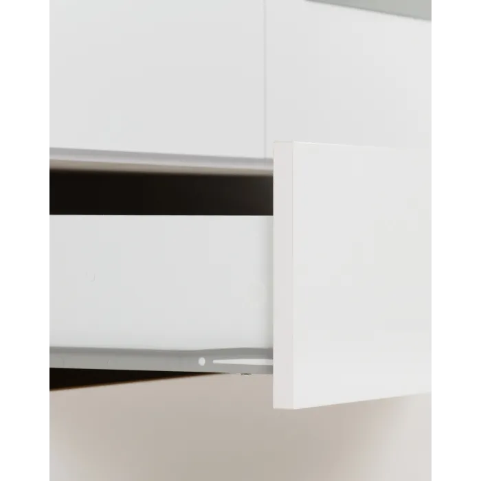 Nevada Mirrored 2 Door Wardrobe - White | Murphy Furniture