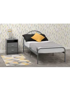 Nova 3FT Bed - Silver | Murphy Furniture