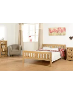 Rio 4FT6 Bed - Distressed Waxed Pine | Murphy Furniture