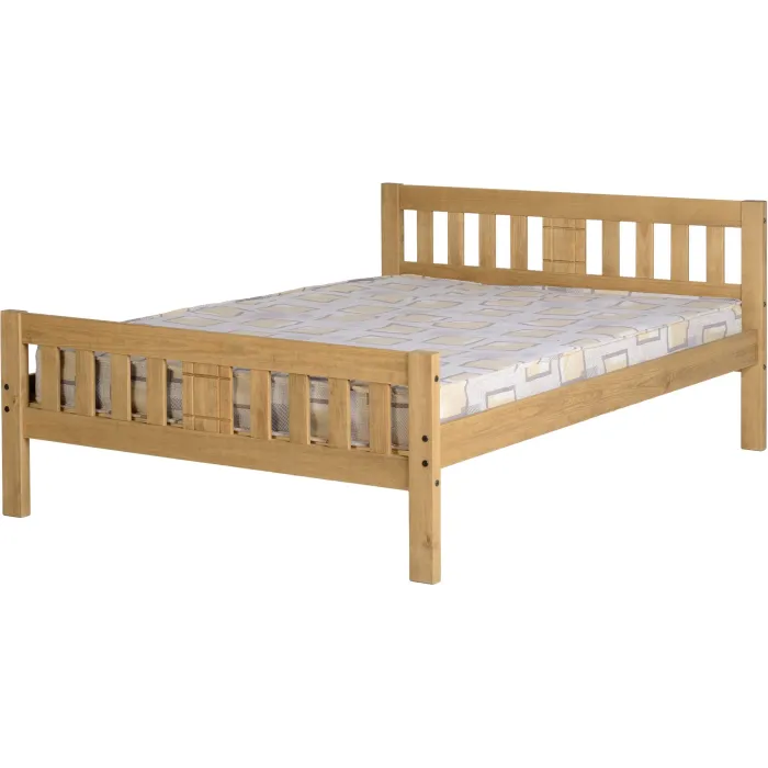 Rio 4FT6 Bed - Distressed Waxed Pine | Murphy Furniture