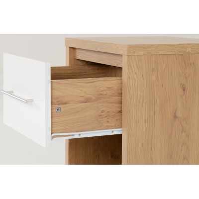 Seville 1 Drawer Bedside Locker - White | Murphy Furniture