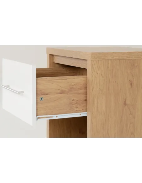 Seville 1 Drawer Bedside Locker - White | Murphy Furniture