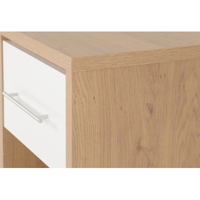 Seville 1 Drawer Bedside Locker - White | Murphy Furniture