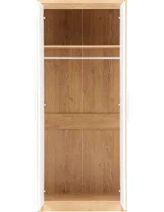 Seville 2 Door Wardrobe - White Gloss/Li | Murphy Furniture 2