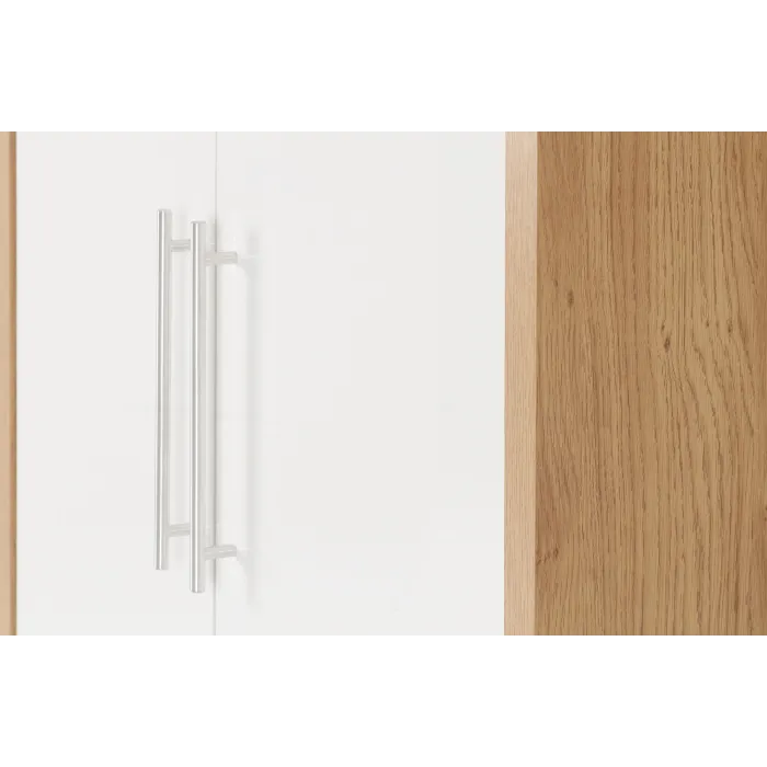 Seville 2 Door Wardrobe - White Gloss/Li | Murphy Furniture