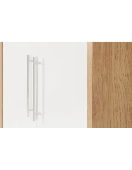 Seville 2 Door Wardrobe - White Gloss/Li | Murphy Furniture