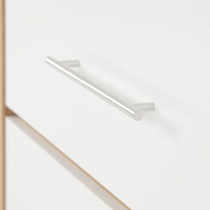 Seville 3 Drawer Chest - White Gloss/Lig | Murphy Furniture
