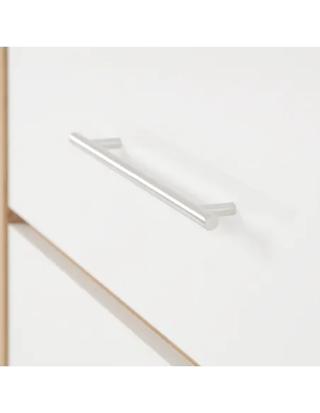 Seville 3 Drawer Chest - White Gloss/Lig | Murphy Furniture