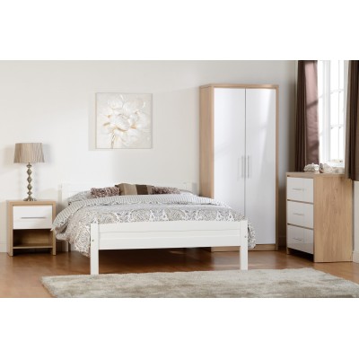 Seville 3 Drawer Chest - White Gloss/Lig | Murphy Furniture